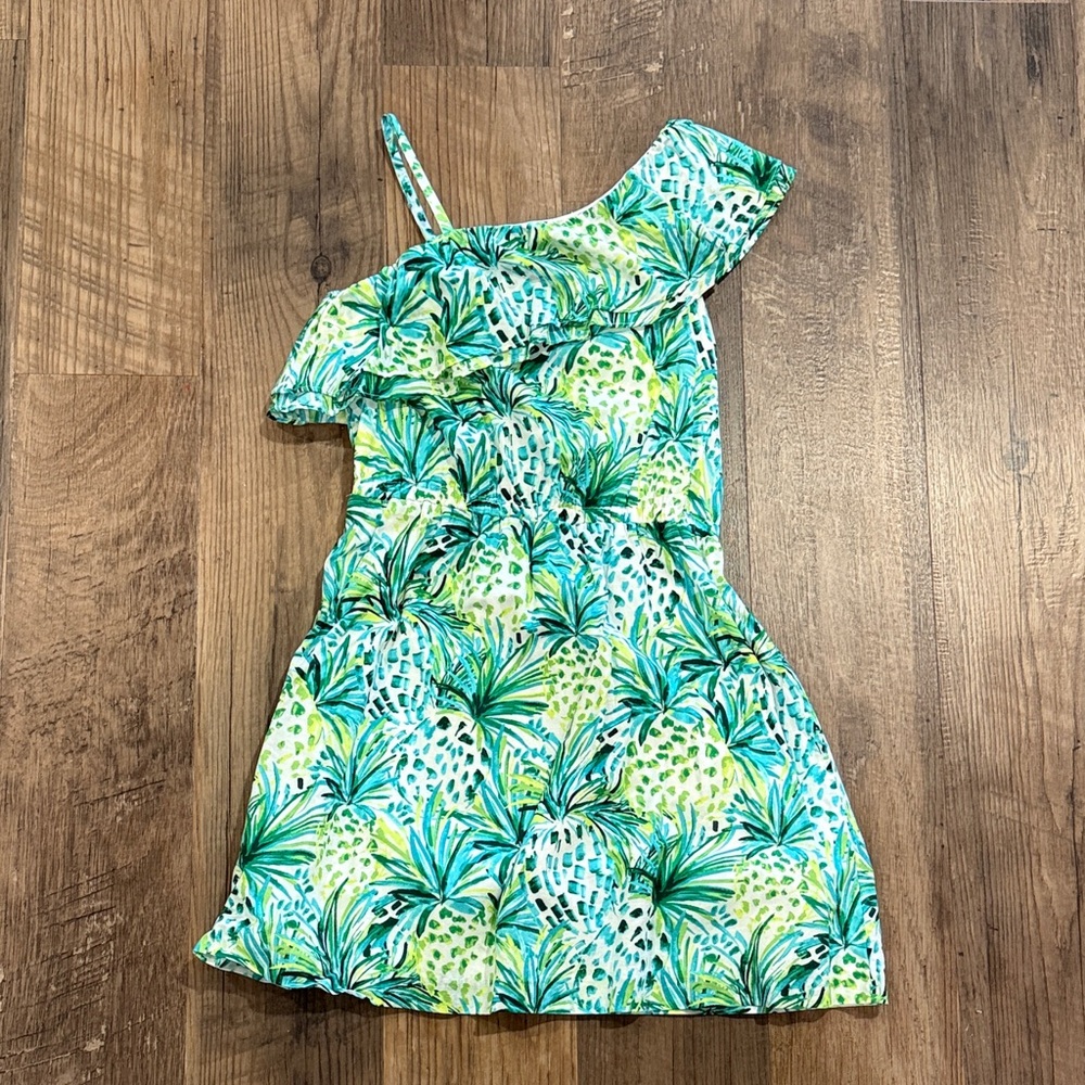 Janie & Jack Pineapple Cold Shoulder Dress size 10